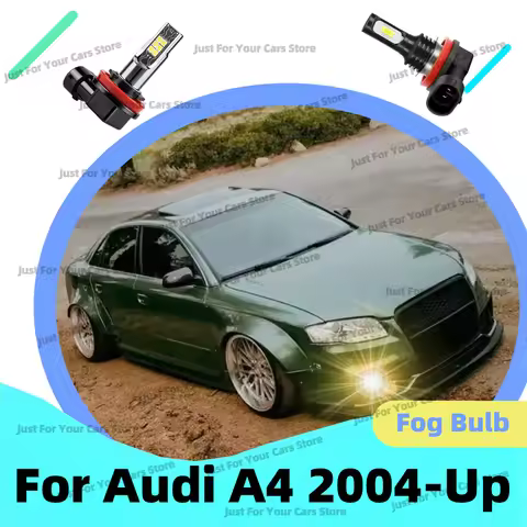 2x Car LED Front Fog Lights 12V Fog Lamp Bulbs White / Yellow For Audi A4 S4 RS4 B7 B8 B9 8K 8W 8E A