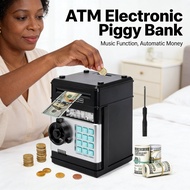 Electronic Machine Cash Bank Music Lock Password Piggy Coins Box ATM With Bank ATM