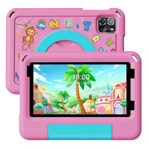 PRITOM Kids Tablet 7" Android 14 Tablets, 8GB RAM(3+5GB Virtual) 64GB ROM, A523 Octa-Core Processor,