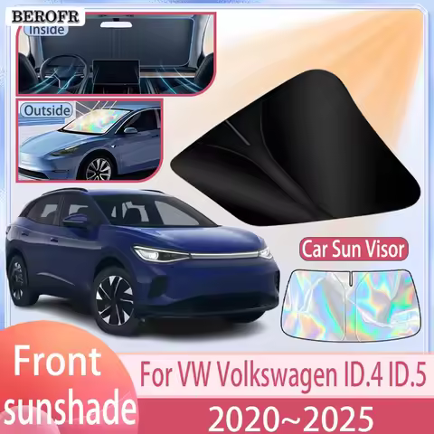 Car Sunshade For VW Volkswagen ID.4 ID.5 ID4 ID5 2020~2025 2024 Front Windshield Sun Visor Cover Ant