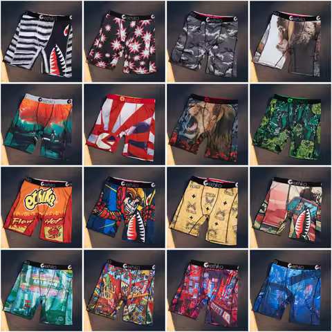 ETHIKA 1Pcs Men Underwear Boxers Breathable Mesh Crotch Man Underpants Plus Size Mens Panties L-3XL 