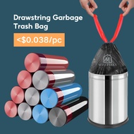 🇸🇬 Ready Stock Drawstring Garbage Bag Trash Bag Rubbish Bag Thick Disposable Plastic Bag Dustbin Was
