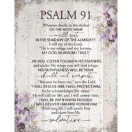 Psalm 91 Wood Plaque Inspiring Quote 1175 In X 15 In Classy Vertical Frame Wall Hanging Decoration B