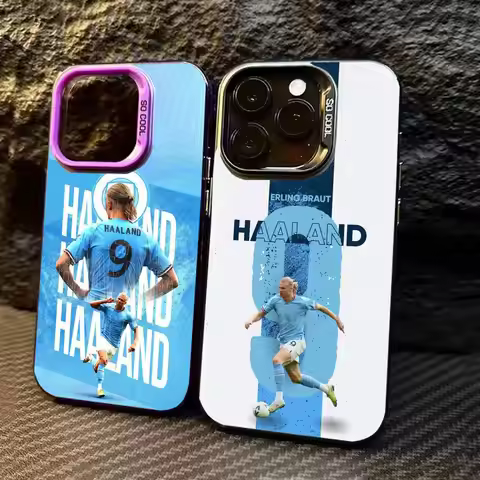 E-Erling h-Haaland 9 Phone Case Color Silver Shell For IPhone 17 16 15 14 13 12 11 Pro Max Plus