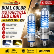 ThrustLine Headlight Bulb T19/H4 led light for Motorcycl 12V Universal With Blue Parklight