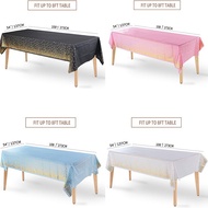 137*273 cm Large Disposable Tablecloths blue Fit up to 8ft Table Birthday Party Wedding Gender revea