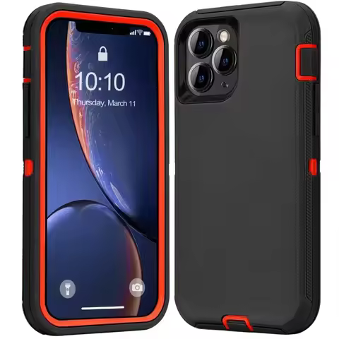 3IN1 PC+TPU Heavy Duty Rugged Armor Shockproof Case for IPhone 16 15 14 11 Pro Max Plus 13/12 Mini 4