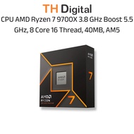 AMD Ryzen 7 9700X CPU 3.8 GHz Boost 5.5 GHz, 8 Core 16 Thread, 40MB, AM5 Genuine product
