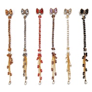 PREMIUM Handmade Chin Brooch Hanging Metallic Crystal Long/ Luxurious Glamorous Hijab Brooch Elegant