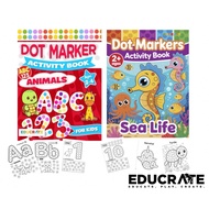 EducratePH Dot Marker Activity Book for Kids – Dot Sticker Animal / Sea Life / Mermaid /Vehicle