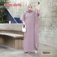 Kaftan shofia free manset bahan ceruty baby doll