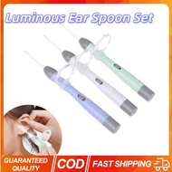 Luminous Ear Spoon Ear Cleaning Tool Set Ear Wax Removal Cleaning Tweezers LED Ear Picker Nose Clip 
