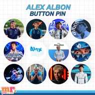 ALEX ALBON INSPIRED BUTON PIN WILLIAMS F1 DRIVER WATERPROOF BADGE