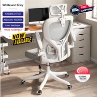 ASTAR Ergonomic Office Chair High Back Foldable Armrest Computer chair Study Chair in black or white grey [FREE INSTALL]