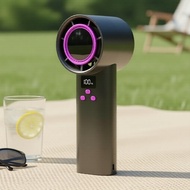 100-Speed Portable Turbo Fan, 24000RPM, LED Display, USB Charging
