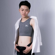 GROW up เสื้อกล้ามทอมคุณภาพดีที่สุด ( ครึ่งตัว ) สีดำท็อป