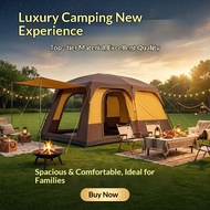 Cross-Border Hot Sale Camping T2‑Room 1‑Hall Large Family Camping Tent – 6‑8 Person Portable Shelter