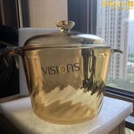 【人氣爆款】超大容量深鍋5.0l康寧晶彩透明鍋3.8/5.5l湯鍋燉鍋煲高深蒸鍋