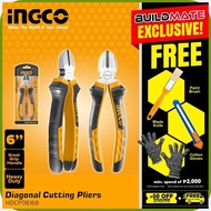 BUILDMATE>;Ingco(%Diagonal;Cutting-Pliers%+6"*160mm*Electrical~Plier Wire Cutting Tools HDCP08168