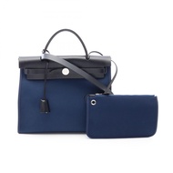 【二手】愛馬仕 HERMES 手提包 Herbag Zip PM 藍色/黑色 其他 Herbag Zip PM 藍色/黑色 女士