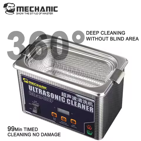 MECHANIC iClean-E08P Ultrasonic Cleaner 0.8L 50W High Frequency Cleaning Machine For Motherboard Len