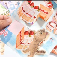 16pcs Cute Cat & Fruit Die Cut Note Paper DIY Scrapbook Crafts Supplies 6.0-16 Unique Designs