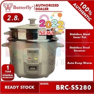 Butterfly 2.8L SUS304 Stainless Steel Inner Pot Rice Cooker BRC-SS280 / 1.8L BRC-SS180 / 1.5L BRC-SS150
