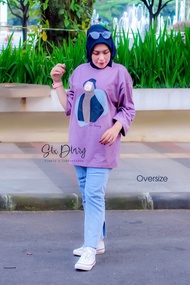 ATASAN WANITA OVERSIZE SIX DIARY WARNA ANGGUR | SIX DIARY