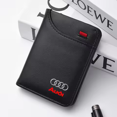 Business Wallet Credit Card Holder Unisex Coin Purse For Audi A3 A4 B5 B6 B8 A3 8P 8V 8L A1 A5 A6 C6