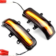 กระจกมองหลังสัญญาณไฟเลี้ยวแบบไดนามิก LED 2ชิ้นสำหรับ Toyota Sienna Vanguard Previa RAV4 XR50 XA30 Hi