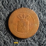 Uang Kuno Bengol 1 Cent Nederland Deutz th 1857 Langka