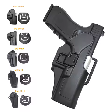 Tactical Belt Gun Holster For Glock G17 G19 M9 Colt 1911 P226 Sig Sauer HK USP Airsoft Belt Holster