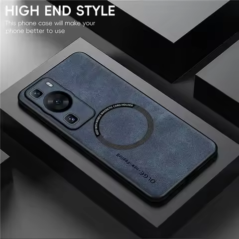 Sheepskin Magnetic Leather Case For Huawei P60 P50 P40 Pro Nova 12 11 10 9 Pro SE For Magsafe Case F