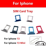 Dual SIM Card Tray Holder Slot For Iphone 13 13 Mini Sim Adapter Replacement Parts