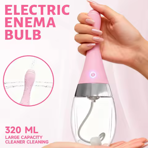 Anal Irrigator Enema Set Silicone Enema Bulb Colon Cleanser Anti Backflow Shower Irrigator Anal Clea