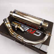 Knalpot racing suara BASS EMPUK Creed Exhaust INLET 38 50 mm + DB KILLER for Honda BEAT FI BEAT STRE