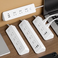 [Ready Stock Free Shipping] Multifunctional Power Socket Socket USB Dormitory Power Strip Porous Power Strip Drag Power Strip Power Strip Household Power Strip with Wire