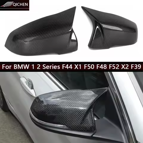 For BMW 1 2 Series F44 X1 F50 F48 F52 X2 F39 Upgrade Shells Rearview Cap Real Carbon fiber rear view
