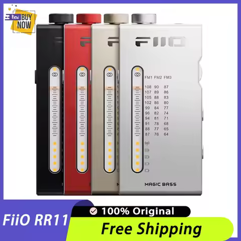 FiiO RR11 Retro Mini Stereo Radio Receiver Portable Aluminium Alloy HIFI Sound Quality Speaker BASS+