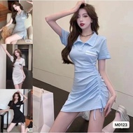 Gamin-0621 Knitted Dress Collared Drawstring Decoration (M0123)