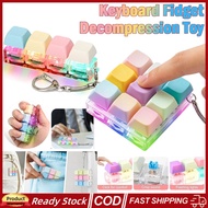 (ship in 12H) 4/9 Keys Stress Relief Keyboard Keychain Axis Tester LED RGB LIGHT Fidget Relaxing DIY