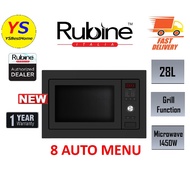 RUBINE BUILT IN MICROWAVE OVEN 28L RMO-OREO-28BL