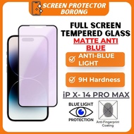 [Buy 3 FREE 1] Anti Blue Matte Tempered Glass phone 14 13 Pro Max 12 11 X XS Max XR 7 Plus 8 SE Scre
