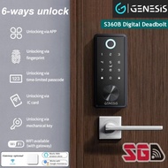 ⭐NEW⭐ GENESIS S360B 7-in-1 App Smart Bluetooth Wifi Automatic Digital Deadbolt Door Lock for HDB / C