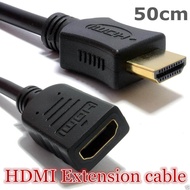 0.5m HDMI EXTENSION Cable Male to Female 3D UHD TV High Speed BLACK