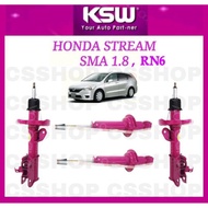 Honda Stream SMA 1.8 2007 , RN6 KSW Gas Absorber Front / Rear Heavy Duty Twin Valve Suspension
