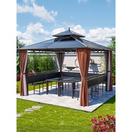 Outdoor gazebo villa courtyard garden pavilion modern sunshade canopy sun panel outdoor terrace gaze