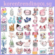 Axolotl Stickers Personalized Stick On Suitcases Cups Skateboards And More Cartoon Decals Fun