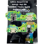 Charging Board Infinix Smart 6 Hd X6512 Charger Connector/ Hot 20i X665B/C Tecno Spark Go 2020 KG6 O