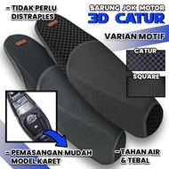 Bozman Carbon Chess 3D Waterproof Motorcycle Seat Cover Without Staples, Direct Installation